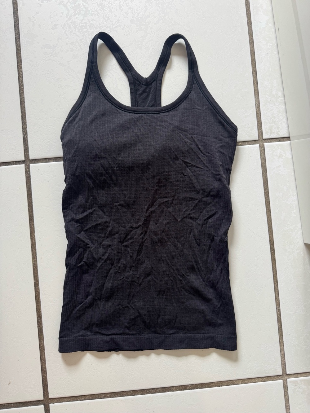 lululemon athletica Black Racerback Tank - Women's Performance Top